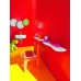 LAUFEN Florakids Keramická kúpeľňová polička pre deti, 55 cm, biela / červená