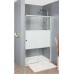RONAL PDT4P Pur samostatná stena s profilom, 80 cm, chróm / línie PDT4P0801051