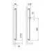 ISAN SOLAR designový , kúpeľňový radiátor 1806 / 603 biela (RAL 9010)