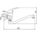 NOVASERVIS METALIA 55 Drezová/umývadlová nástenná batéria, 100mm chróm 55074,0