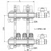 NOVASERVIS rozdeľovač s termostatickými ventilmi, skrutkovaním,prietokomery,4 okruhy RZP04