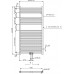 NOVASERVIS Kúpeľňový radiátor 600 x 1600 mm rovný - chróm, stred. pripojenie 600/1600/RS,0