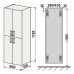INTEDOOR NEW YORK vysoká kúpeľňová skrinka 50cm, závesná, šedá lesk NYSV502ZK/U506