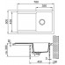 Franke Orion OID 611-78, 780x500 mm, tectonitový drez, biela 114.0288.585