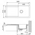 Franke Orion OID 611, 940x510 mm, tectonitový drez, čierna 114.0288.543