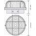 PANLUX KRUH prisadené stropné a nástenné svietidlo 100W, šedá SKP-100/S