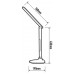 PANLUX TESSA dizajnová multifunkčný stolná LED lampa s displejom, biela PN23300002