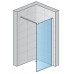 RONAL PDT4P Pur samostatná stena s profilom, 70 cm, chróm / číre sklo PDT4P0701007