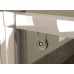 RONAL PLSE2 Pur Light S rohový vstup, 100cm, ľavý, aluchrom / sklo satén PLSE2G1005049