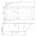 TEIKO Vaňa Porta 180 L obdĺžniková 180 x 80 cm - HTP systém ECO HYDRO V212180L04T02211