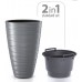 Prosperplast MAZE Kvetináč vysoký s vkladom 37,5cm, biela DPMZ400