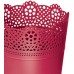 Prosperplast LACE kvetináč s čipkou 13,5 cm, biela DLAC140