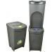 Prosperplast SORTIBOX Sada 3 odpadkových košov 3x35l, biela IKWB35S3