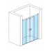 RONAL PLS4 Pur Light S posuvné dvere + 2stěny, 160-200cm, aluchrom/sklo satén PLS4SM45049