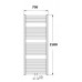 KORADO KORALUX LINEAR Comfort Kúpeľňový radiátor KLTM 1500.750 white RAL 9016