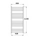 KORADO KORALUX LINEAR Comfort Kúpeľňový radiátor KLT 1220.450 Silber KLT12200450-35
