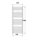 Korado KORALUX LINEAR Classic Kúpeľňový radiátor KLC 1500.450 white RAL 9016