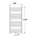 KORADO KORALUX RONDO Comfort Kúpeľňový radiátor KRTM 1220.600 white RAL 9016