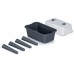 Prosperplast RESPANA PLANTER ECOLINE SET truhlík s vekom 59,6x36,8x75,3cm, antracit IPE600