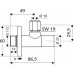 SCHELL STILE Rohový regulačný ventil 1/2"x3/ 8", chróm 053760699