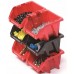 Prosperplast BINEER SHORT SET Plastové úložné boxy 10 kusov, 118x98x70mm, červená KBISS12