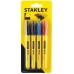 Stanley STHT81391-0 Permanentný značkovač jemný hrot 4ks (2x čierny; 1x modrý; 1x červený)