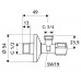 SCHELL COMFORT Pračkový ventil, chróm 1/2 "x 3/4" 033000699