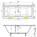 TEIKO Vaňa Titan obdĺžniková 180 x 80 cm, akrylátová, biela V113180N04T06001