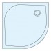 RONAL WMR Marblemate štvrťkruhová vanička, 80x80cm, R 55, biela WMR55080004