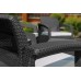 G21 MOANA FAMILY Záhradný nábytok imitácia ratanu, čierny 60023126