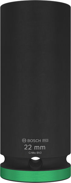 BOSCH Nástrčný kľúč PRO Impact Socket, 1/2&quot;, 22 mm, hlboký 2608003053