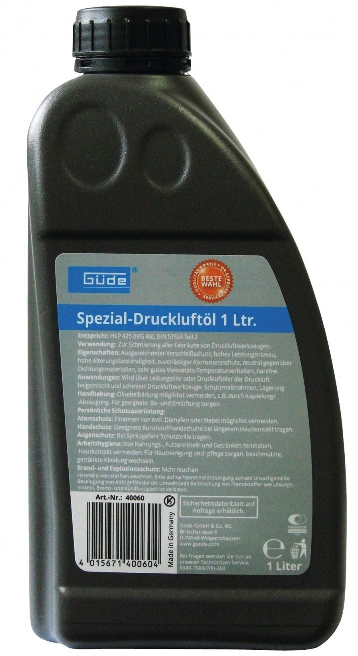 GÜDE špeciálny olej pre tlakový vzduch 40060