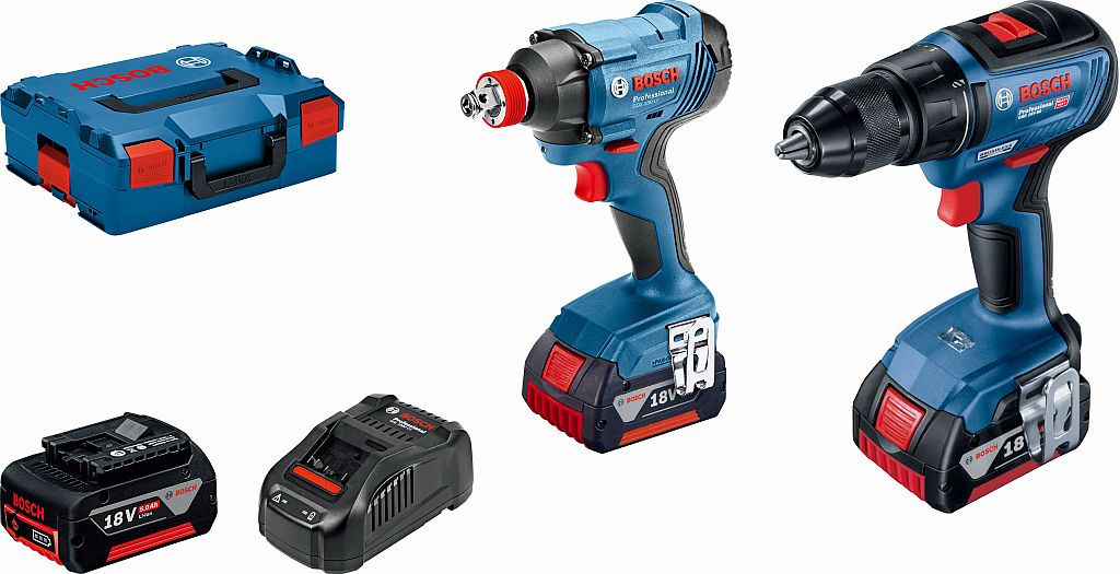 BOSCH GSR 18V-50 + GDX 180-LI (3x 5,0 Ah + GAL 188CV), L-boxx 136 06019G5227