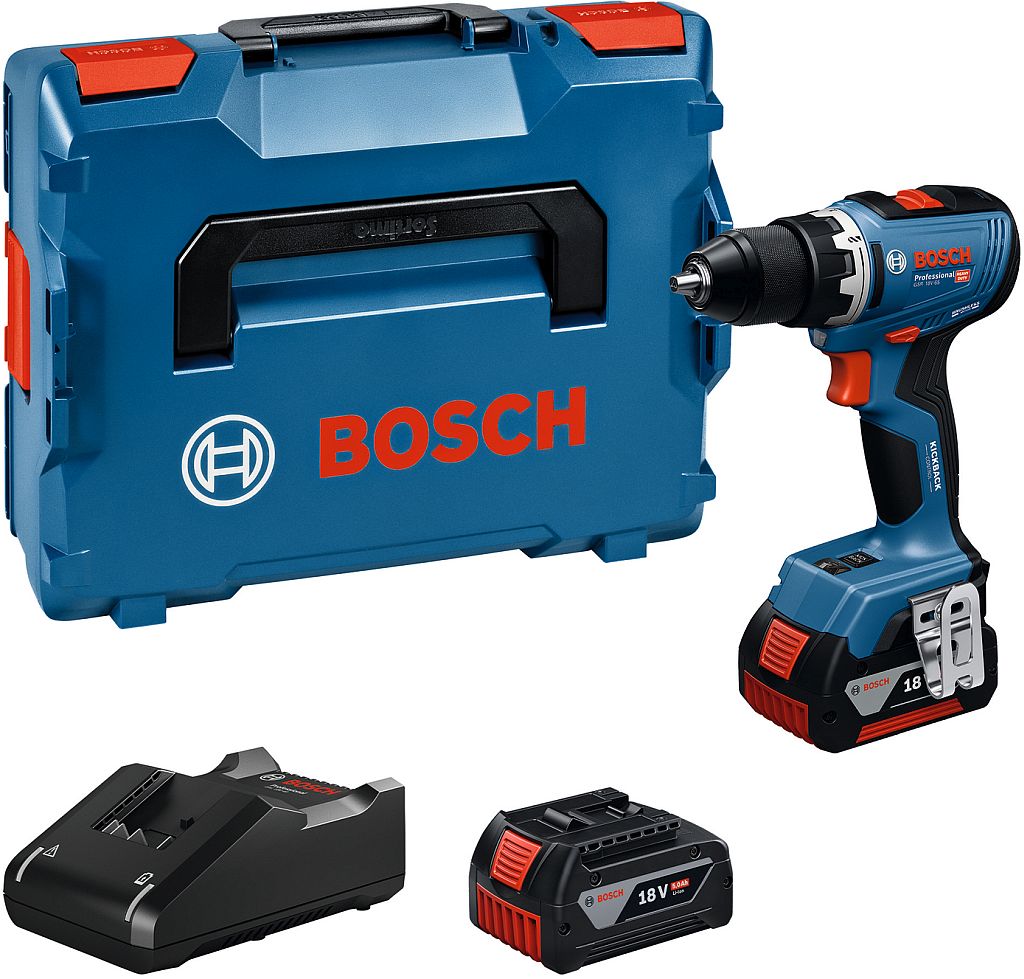 BOSCH GSR 18V-65 PROFESSIONAL Vŕtací skrutkovač, 2×GBA 5.0Ah, L-Boxx 06019N3203