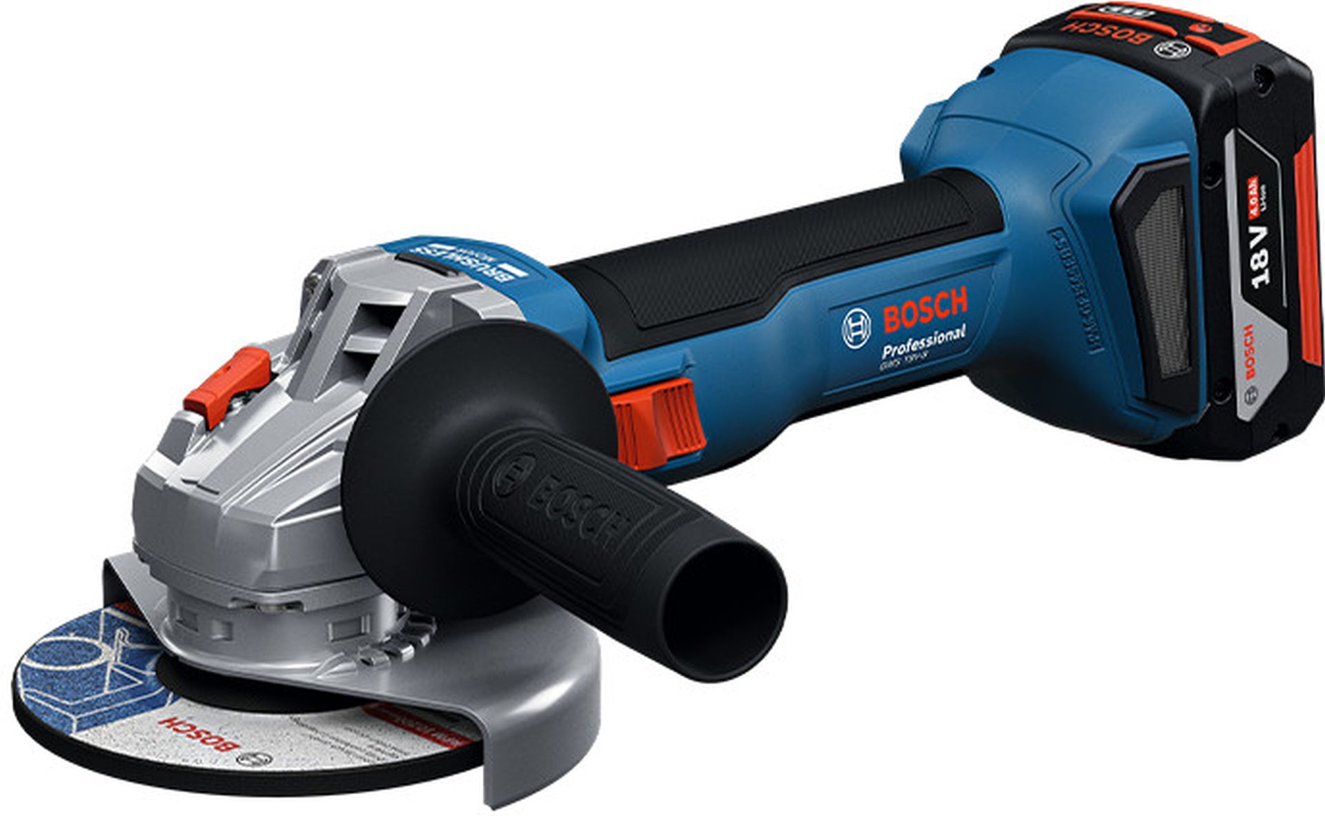 BOSCH GWS 18V-8 PROFESSIONAL Akumulátorová uhlová brúska, 1x 5,0 Ah, L-BOXX 136 06019N9005
