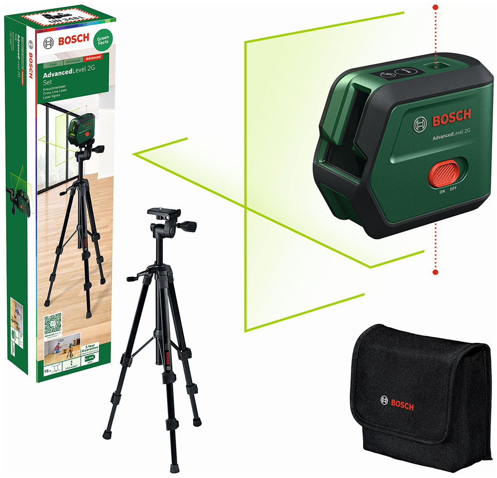 BOSCH AdvancedLevel 2G UNI Krížový čiarový laser s funkciou vynášania zvislíc 0603663G01