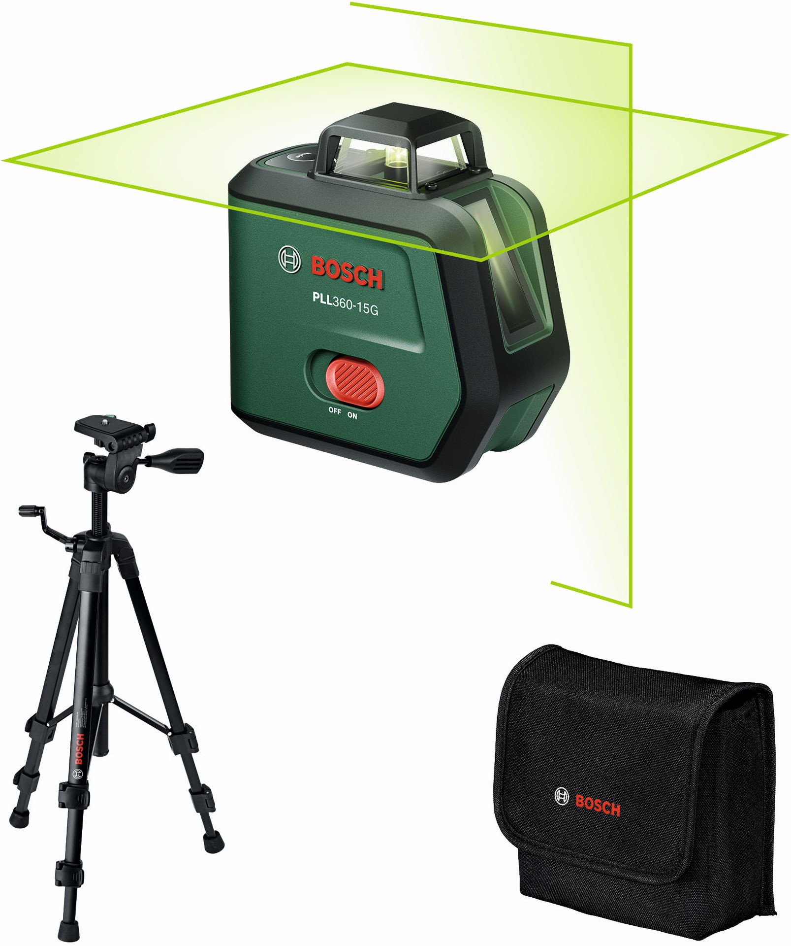 BOSCH PLL360-15G UNI Krížový čiarový laser + statív 0603663K01