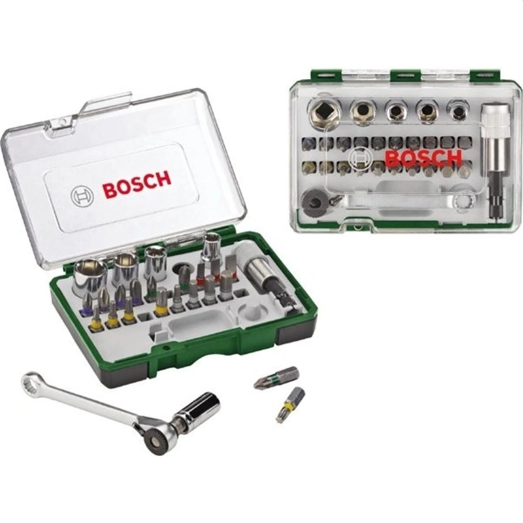 BOSCH 27-dielna sada skrutkovacích bitov so západkovým kľúčom 2607017160