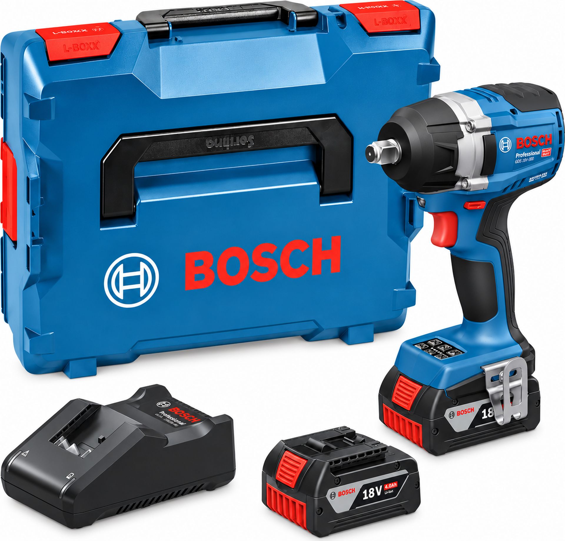 BOSCH GDS18V-750 PROFESSIONAL Akumulátorový rázový utahovák, 2x5,0Ah, L-BOXX 06019L9103