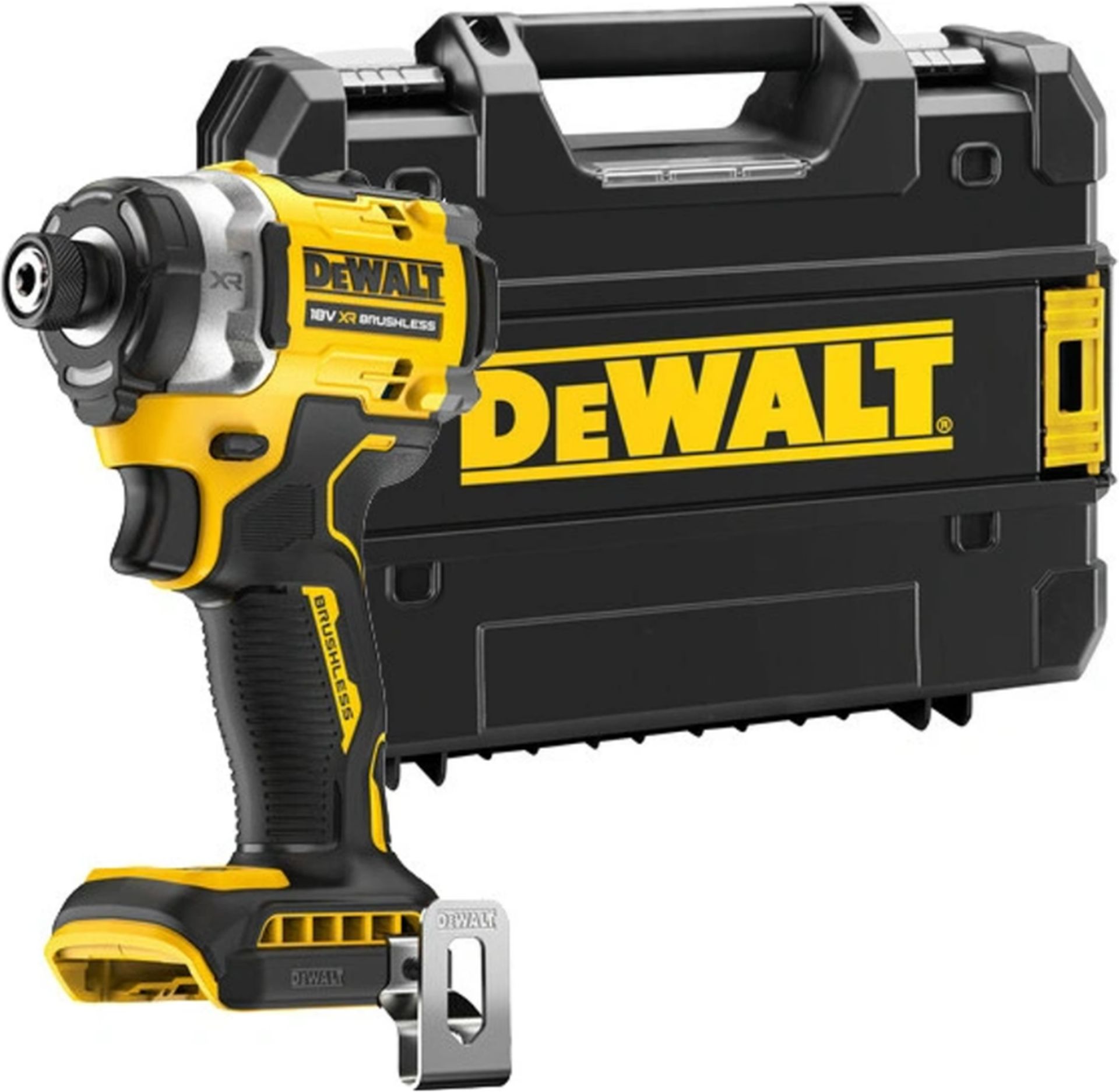 DeWALT DCF860NT Aku bezuhlíkový rázový uťahovák XR (1/4"/282Nm/18V/bez aku) Tstak