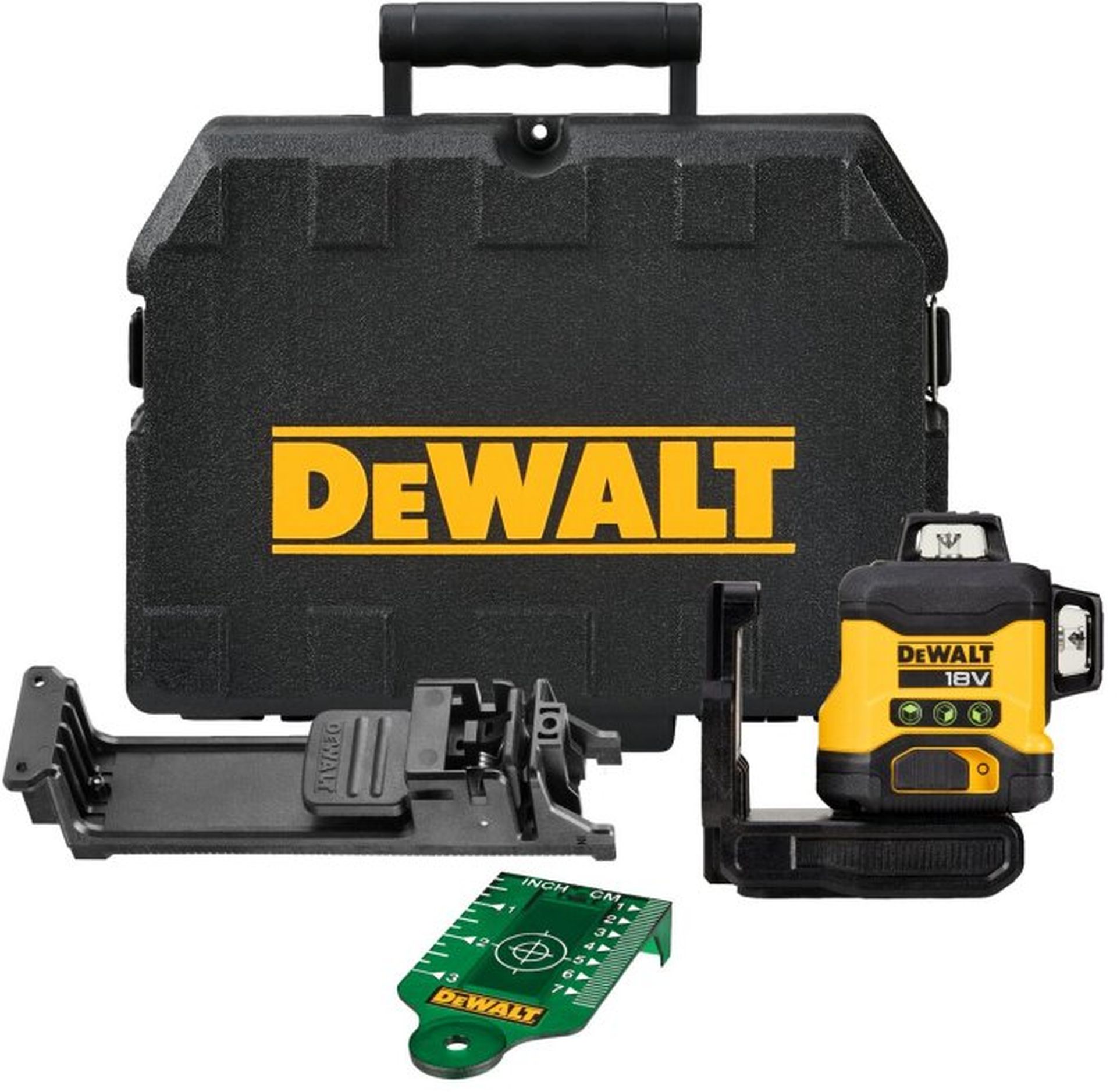 DeWALT DCLE34031N Aku zelený laser 3 x 360°, XR (18V/bez aku) kufor