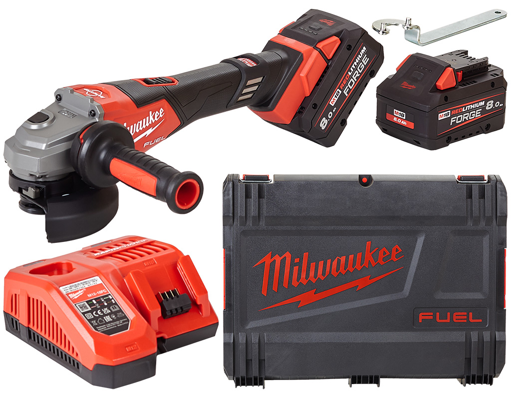 Milwaukee M18 FHSAG125XB2-802X Aku uhlová brúska 125mm (18V/2x 8,0Ah/HD BOX) 4933493416
