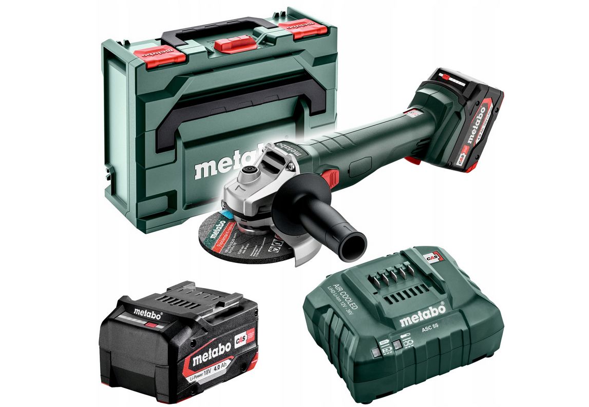 Metabo W 18 7-125 Aku uhlová brúska (18V/2x4,0Ah/125mm) +MetaBOX 602371510
