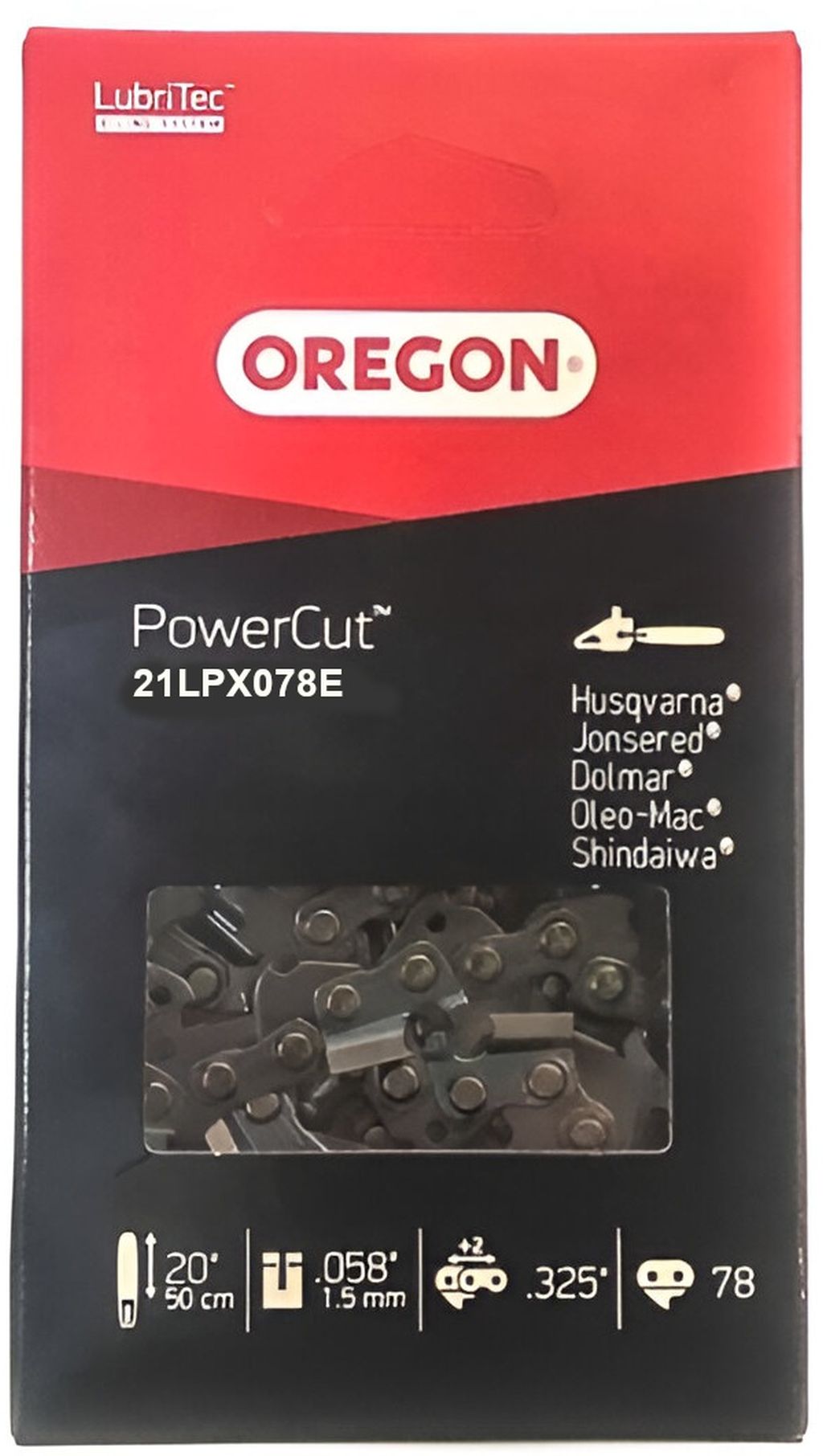 Riwall PRO Pílová reťaz Oregon .325" 1,5 mm - 78 článkov ( lišťa 20" ) 21LPX78E