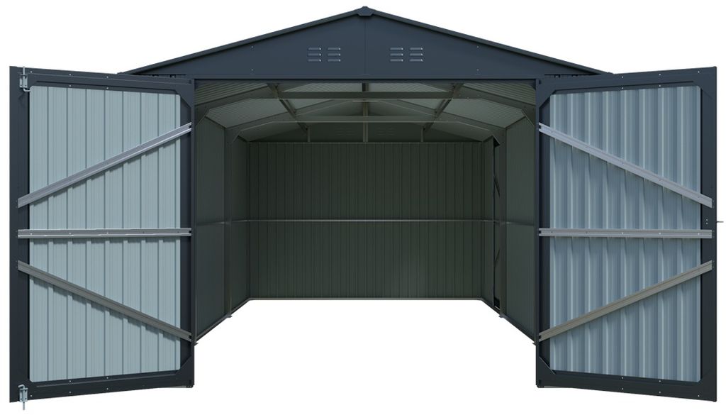 Riwall PRO RMCG 20x10 Anthracite - garáž 6 x 3 m so sedlovou strechou antracit CG-K2010