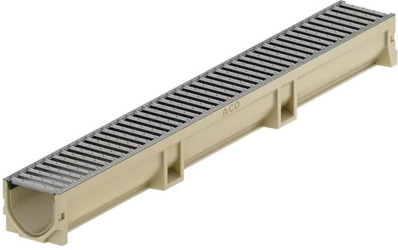 ACO Euroline 2.0 Žľab 1 m, H=10 cm, pozinkovaný mostíkový rošt 3003693