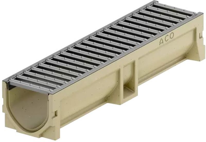 ACO Euroline 2.0 Žľab 0,5 m, H=10 cm, pozinkovaný mostíkový rošt 3003694