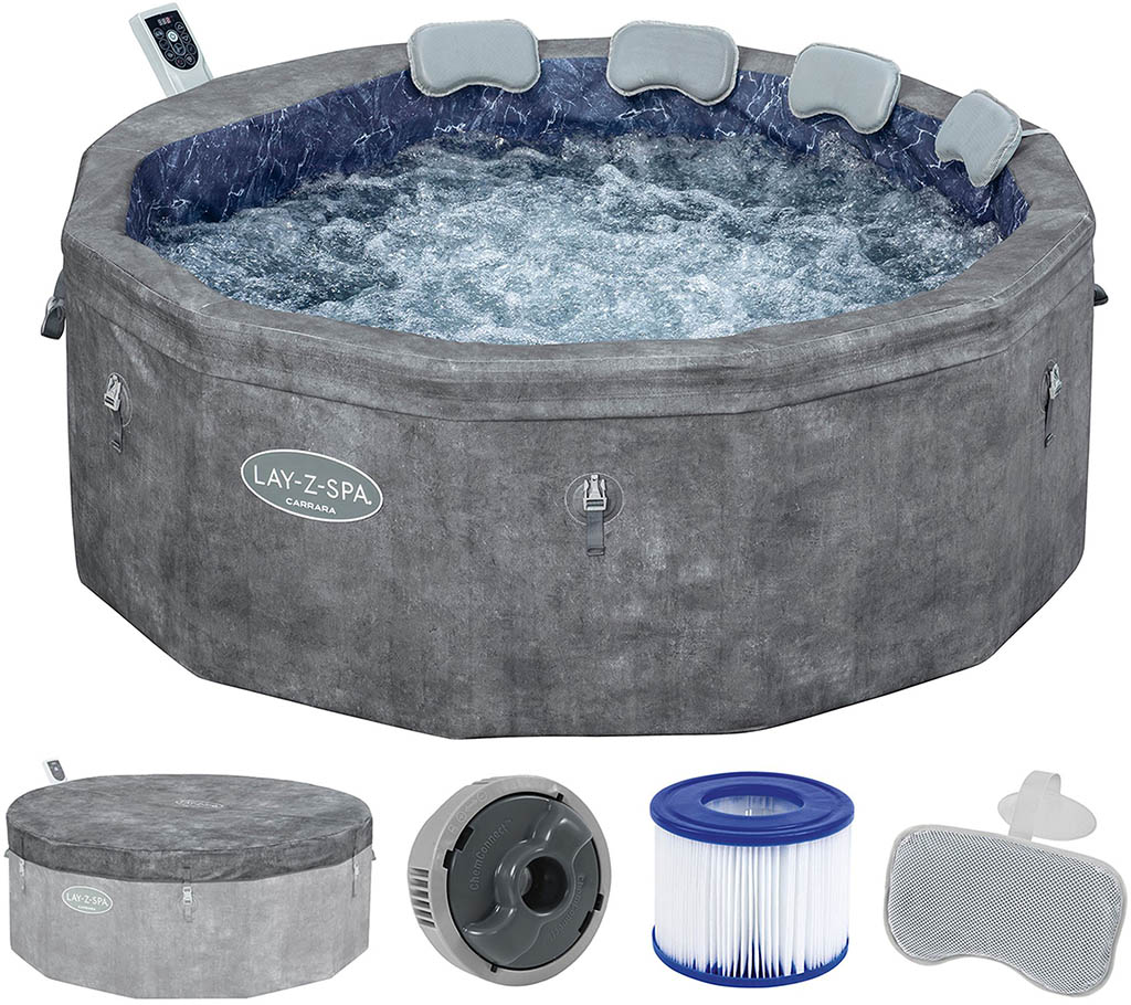 BESTWAY Lay-Z-Spa Carrara ThermaCore Smart AirJet Vírivka, 170 x 65 cm, 6 osôb 6001V