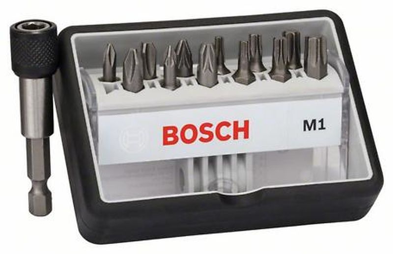 BOSCH Sada skrutkovacích bitov s adaptérom, 13-dielna Robust Line, M Extra-Hard 2607002563