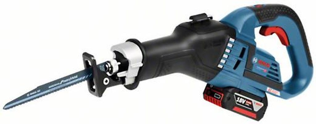 BAZÁR BOSCH GSA 18 V-32 aku píla chvostovka, kufor, 2x 5,0 Ah, 06016A8106 PO SERVISE!!